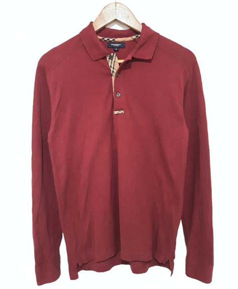 burberry long sleeve mens|vintage burberry long sleeve polo.